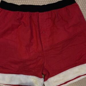 Boxer shorts Christmas mens new size L cotton one button fly